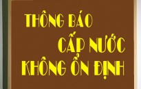 Thông báo cấp nước không ổn định khu vực các xã Tân Liên, Việt Tiến, Vĩnh An, huyện Vĩnh Bảo thành phố Hải Phòng