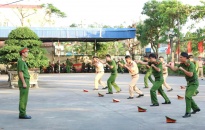 Công an huyện Thuỷ Nguyên: Kiểm tra kết quả tập huấn điều lệnh, quân sự, võ thuật Công an nhân dân năm 2024