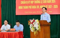 Đồng chí Phạm Văn Lập, Chủ tịch HĐND thành phố tiếp xúc cử tri phường Vĩnh Niệm (quận Lê Chân)