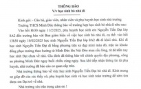 Thông báo về việc học sinh lớp 8 tại thành phố Thuỷ Nguyên bỏ nhà đi