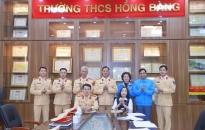 Trường THCS Hồng Bàng gửi thư cảm ơn Đội CSGT số 3 –  Phòng Cảnh sát giao thông CATP
