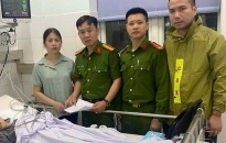 Công an thị trấn Cát Hải (huyện Cát Hải) kịp thời cứu cháu bé nhảy xuống biển 