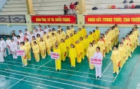8 đội sôi nổi tham gia Giải thể dục dưỡng sinh người trung và cao tuổi quận Lê Chân
