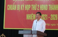 Đồng chí Lê Anh Quân- Phó Chủ tịch Thường trực UBND thành phố tiếp xúc cử tri huyện An Dương