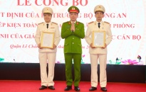 Lễ công bố Quyết định sắp xếp, kiện toàn Công an một số phường của quận Lê Chân 