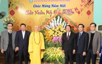 Bí thư Thành ủy Lê Văn Thành chúc tết Giáo hội Phật giáo Hải Phòng