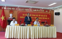 Bí thư Thành ủy Lê Văn Thành tiếp xúc cử tri huyện Cát Hải
