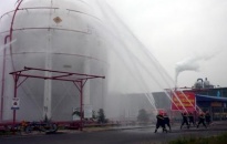 Diễn tập chữa cháy tại kho gas Petrolimex Đình Vũ