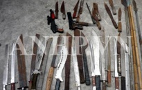 Huyện Vĩnh Bảo thu 20 súng, 1.570 viên đạn và 512 dao kiếm