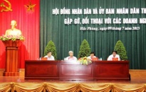Chủ tịch UBND TP Dương Anh Điền đối thoại với doanh nghiệp: Chính quyền Hải Phòng sẵn sàng phục vụ doanh nghiệp