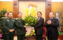 Bí thư Thành ủy Lê Văn Thành tiếp các đoàn đại biểu LLVT chúc tết