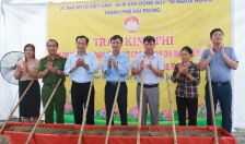 Trao kinh phí hỗ trợ nhà Đại đoàn kết, khởi công xây nhà tặng hộ nghèo xã Thái Sơn (An Lão)