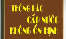 Thông báo cấp nước không ổn định khu vực phường Niệm Nghĩa, Nghĩa Xá, Vĩnh Niệm