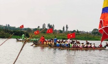 UBND xã An Hòa (huyện An Dương) tổ chức chung kết hội Bơi trải đền, chùa Ngọ Dương trên sông Cổ Bồng