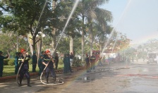 Quận Lê Chân:  Gần 1000 người tham gia diễn tập phòng chống thiên tai, tìm kiếm cứu nạn; phòng cháy, chữa cháy và cứu nạn cứu hộ