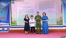 Trường THCS Võ Thị Sáu gửi Thư cảm ơn Công an phường Niệm Nghĩa, quận Lê Chân