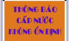 Thông báo cấp nước không ổn định tuyến ống gang D200 đường Thiên Lôi