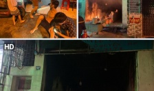 Cứu an toàn 4 người khỏi đám cháy nhà dân ở số 36B An Đà, Lạch Tray, quận Ngô Quyền