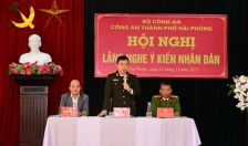  CATP lắng nghe ý kiến Nhân dân về lực lượng công an tại xã Hồng Phong (An Dương)
