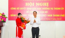 Công bố Quyết định của Ban Thường vụ Thành ủy về công tác cán bộ Đảng đoàn MTTQ Việt Nam thành phố