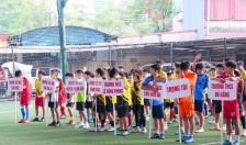 Khai mạc giải bóng đá thiếu niên nhi đồng quận Ngô Quyền hè năm 2024