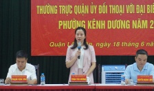 Thường trực Quận ủy Lê Chân đối thoại với đại biểu nhân dân phường Kênh Dương