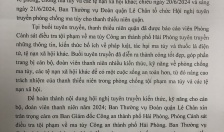 Đoàn Thanh niên quận Lê Chân gửi thư cảm ơn Phòng Cảnh sát ĐTTP về ma túy