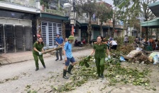 Chung tay dọn dẹp sau bão