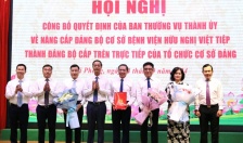 Nâng cấp Đảng bộ cơ sở Bệnh viện Hữu nghị Việt Tiệp thành Đảng bộ cấp trên trực tiếp của tổ chức cơ sở đảng