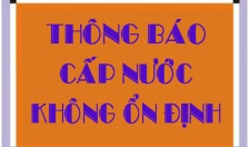 Thông báo cấp nước không ổn định khu vực quận Kiến An, huyện Kiến Thụy, huyện An Lão và một số xã thuộc huyện An Dương