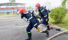 Những hình ảnh ấn tượng về buổi diễn tập phương án chữa cháy, cứu nạn cứu hộ tại Chi nhánh khí Hải Phòng - Tổng công ty khí Việt Nam - CTCP