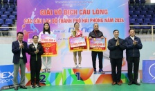 CLB Bạch Long Vĩ giành giải nhất toàn đoàn Giải vô địch cầu lông các CLB thành phố Hải Phòng năm 2024, tranh cup Donex 