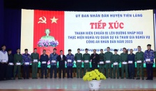 Huyện Tiên Lãng: Tiếp xúc tân binh chuẩn bị lên đường nhập ngũ thực hiện nghĩa vụ quân sự và tham gia Công an Nhân dân  năm 2025