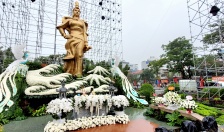 Hoàn thành trang trí hoa tươi tại tượng đài nữ tướng Lê Chân