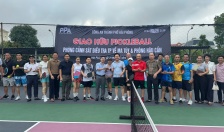Sôi nổi giao hữu Pickleball giữa Phòng Cảnh sát ĐTTP về Ma túy và Phòng Hậu cần CATP