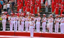Tổng duyệt chương trình Duyệt đội ngũ và diễu hành quần chúng kỷ niệm 70 năm Ngày giải phóng Hải Phòng - Thành phố Anh hùng