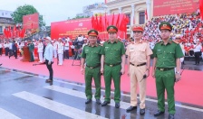 Công an thành phố bảo đảm ANTT Chương trình duyệt đội ngũ và diễu hành quần chúng kỷ niệm 70 năm Ngày giải phóng Hải Phòng