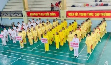 8 đội sôi nổi tham gia Giải thể dục dưỡng sinh người trung và cao tuổi quận Lê Chân