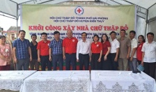 Khởi công xây Nhà Chữ thập đỏ tặng gia đình ông Phạm Văn Phượng, ở thôn Đại Thắng, xã Kiến Hưng (huyện Kiến Thụy)