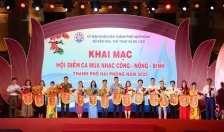 Khai mạc hội diễn ca múa nhạc công - nông - ninh cấp thành phố năm 2025
