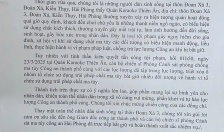 Người dân xã Đoàn Xá (Kiến Thụy) gửi Thư cảm ơn Phòng Cảnh sát ĐTTP về ma túy