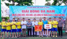 Giải bóng đá nam cán bộ, công chức, viên chức, lực lượng vũ trang quận Lê Chân: Phường An Dương giành giải Nhất 