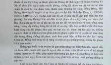 Đảng ủy phường Sở Dầu gửi Thư cảm ơn Phòng Cảnh sát ĐTTP về ma túy