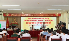 Kỳ họp chuyên đề thứ 22, HĐND quận Dương Kinh: Điều chỉnh chủ trương thực hiện quyết toán thu, chi ngân sách Nhà nước