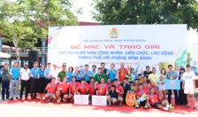 Bế mạc Giải Bóng đá nam công nhân, viên chức, lao động thành phố Hải Phòng năm 2025