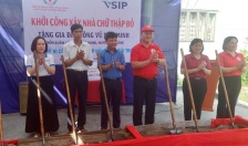 Khởi công xây tặng Nhà Chữ thập đỏ tặng gia đình ông Vũ Văn Minh, ở xã Bắc Hưng (huyện Tiên Lãng)