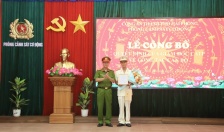 Phòng Cảnh sát cơ động: Công bố quyết định của Giám đốc CATP về công tác cán bộ