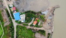 Cảng vụ Hàng hải Hải Phòng: Phát hiện trường hợp xây dựng bãi tập kết vật liệu trái phép tại khu vực cửa kênh Hà Nam
