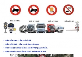 Thông tin an toàn giao thông ngày 17/5/2024: Ý nghĩa một số biển báo cấm xe tải