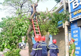 Lực lượng Cảnh sát PCCC và CNCH:  Sát cánh cùng nhân dân trong cơn bão số 3